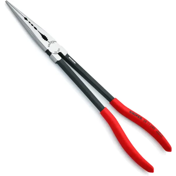 Kìm mỏ nhọn Knipex 28 71 280 đầu thẳng, thao tác sâu