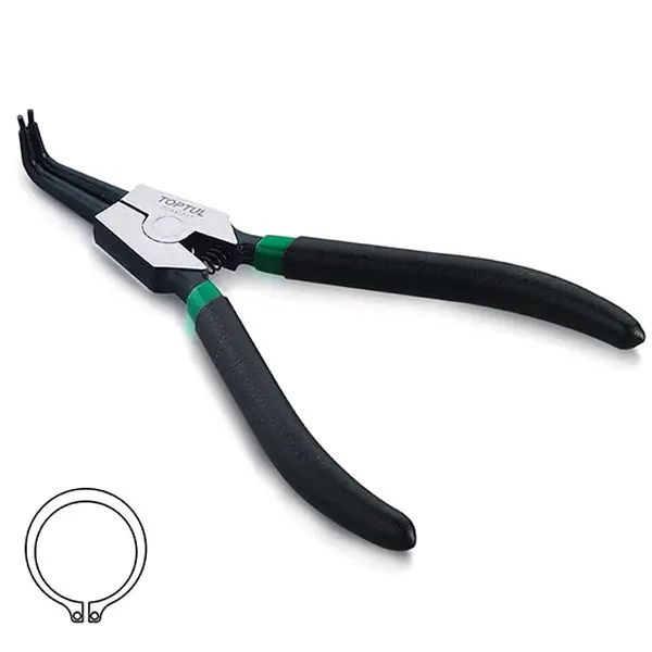 Kìm mở phe mỏ nhọn cong 90 Độ vòng ngoài TOPTUL DCAA1205