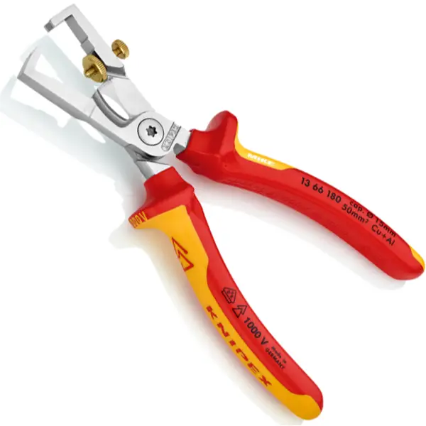 Kìm tuốt cắt dây điện Knipex 13 66 180, cán cách điện 1000V VDE