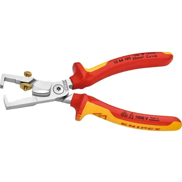 KÌM TUỐT DÂY CÁP KNIPEX inch STRIX inch CÁCH ĐIỆN 180MM 13 66 180