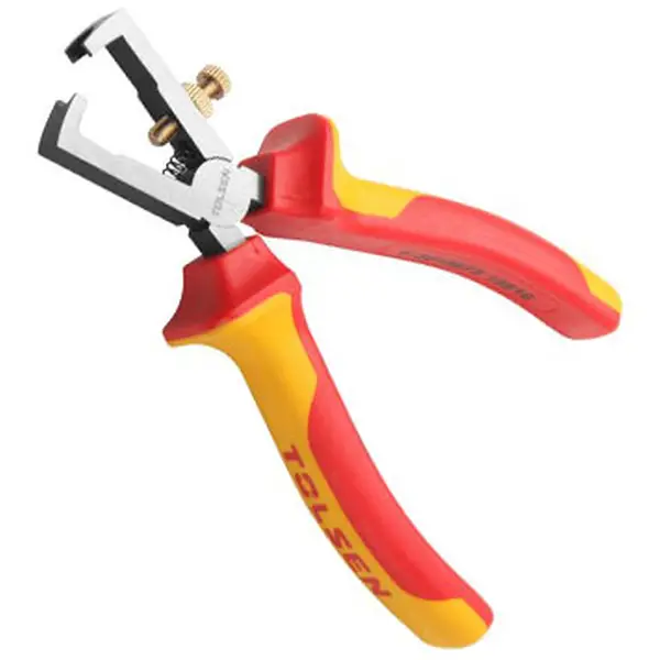 Kìm tuốt dây điện chuyên dùng cách điện 1000V Tolsen V38176 6″