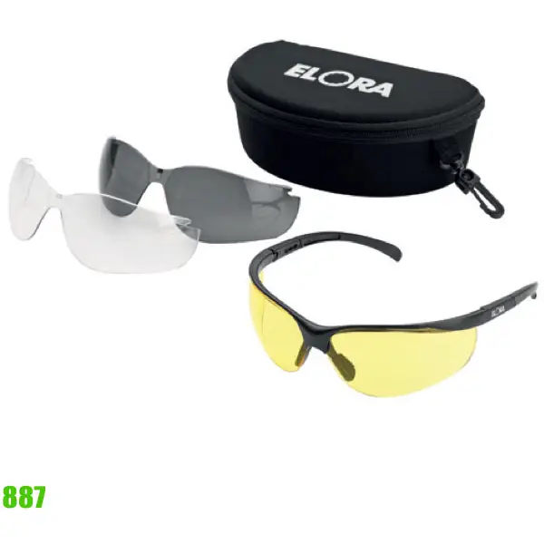 Kính bảo hộ ELORA 887, thời trang 3 lens thay đổi màu sắc