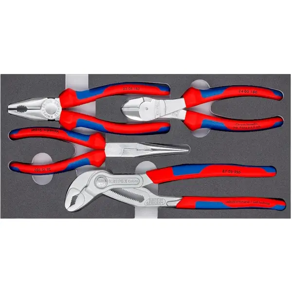 KNIPEX 00 20 01 V17 BỘ KÌM TRONG KHAY XỐP 4 CHI TIẾT