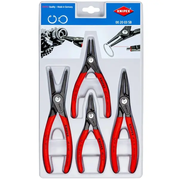 KNIPEX 00 20 03 SB BỘ KÌM MỞ PHE CHÍNH XÁC 4 CHI TIẾT