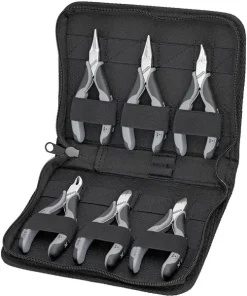 KNIPEX 00 20 17 HỘP KÌM ĐIỆN TỬ CÓ DỤNG CỤ CHO CÔNG VIỆC TRÊN LINH KIỆN ĐIỆN TỬ 6 CHI TIẾT