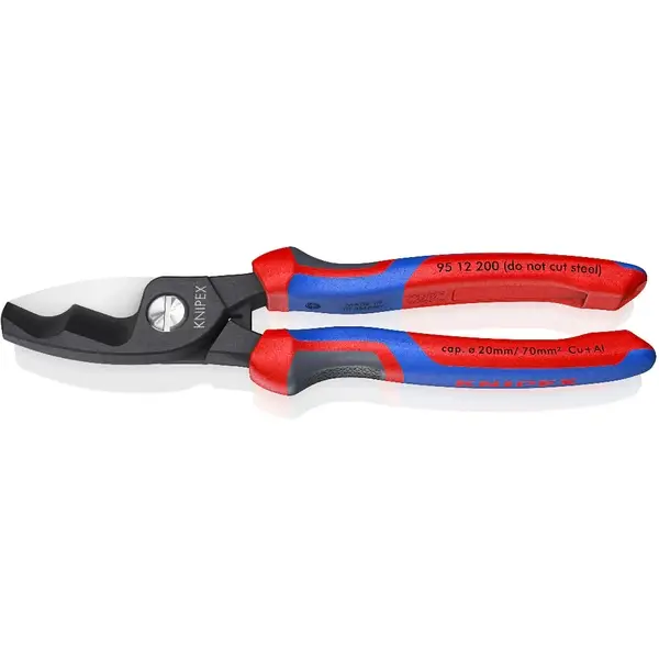 KNIPEX KÉO CẮT CÁP CÓ LƯỠI CẮT KÉP KNIPEX 95 12 200