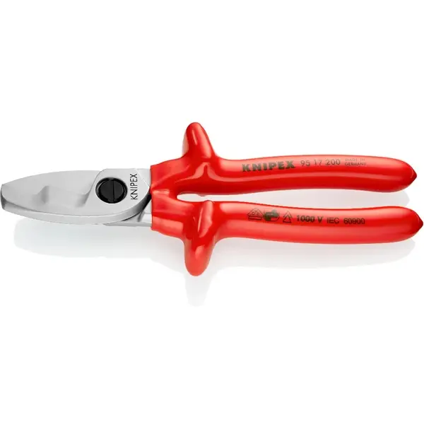 KNIPEX KÉO CẮT CÁP CÓ LƯỠI CẮT KÉP KNIPEX 95 17 200