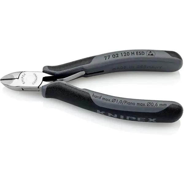 KNIPEX KÌM CẮT LINH KIỆN ĐIỆN TỬ ESD 77 02 120 H ESD VỚI LƯỠI CẮT CARBIDE