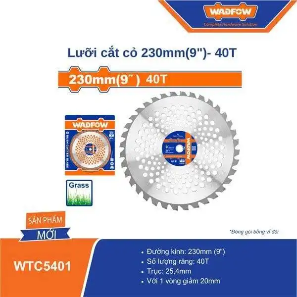 Lưỡi cắt cỏ 230mm (9 inch)- 40T WADFOW WTC5401