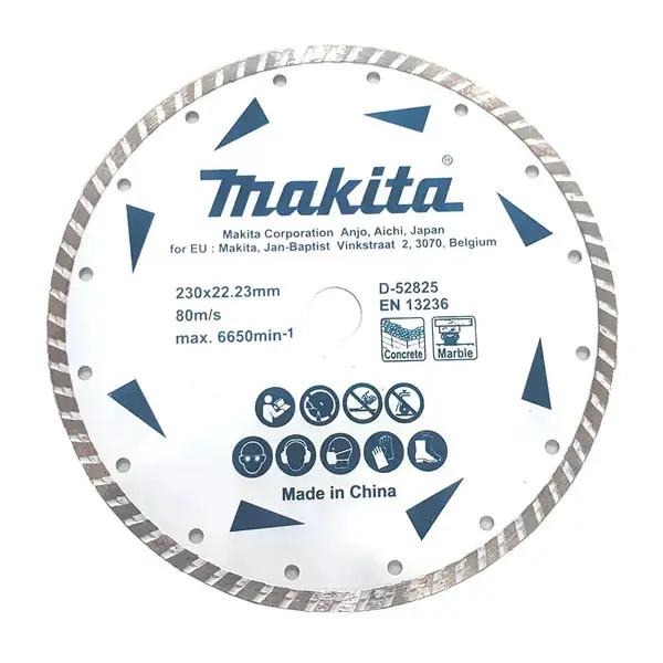 Lưỡi cắt lượn sóng cho đá cẩm thạch 230x22.23mm Makita D-52825