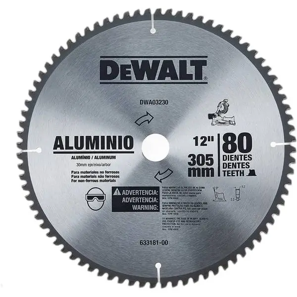 Lưỡi cắt nhôm Dewalt DWA03230 TCT 305mm 80 răng