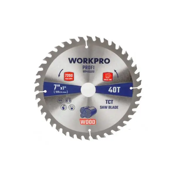 Lưỡi cưa cắt gỗ loại chuyên nghiệp 125x20.0x40T Workpro WP405352