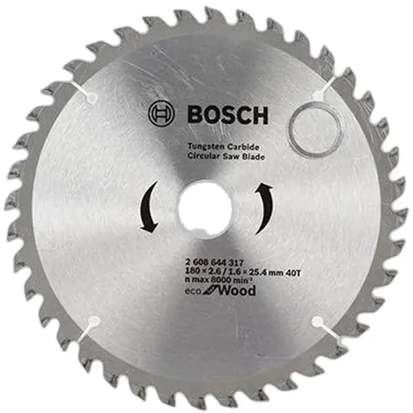 LƯỠI CƯA GỖ 40 RĂNG BOSCH 2608644317 (180X25.4MM)