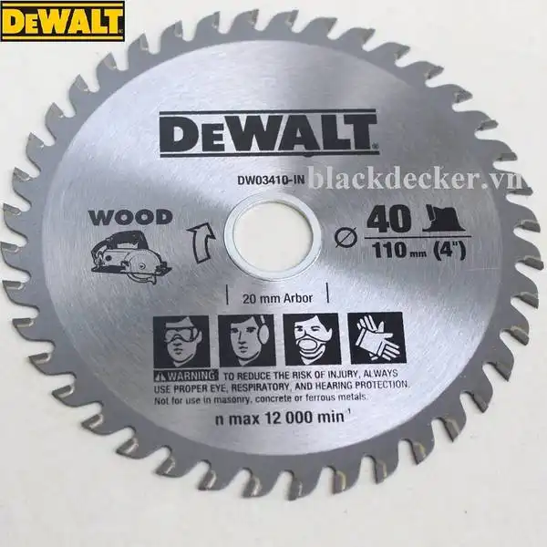 Lưỡi cưa gỗ Dewalt 100mm x 40T DW03410-B1