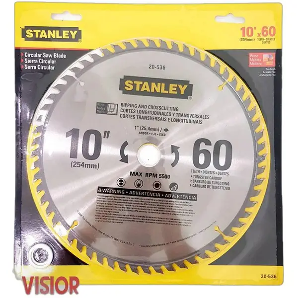 LƯỠI CƯA GỖ STANLEY 60T X 254MM 20-536