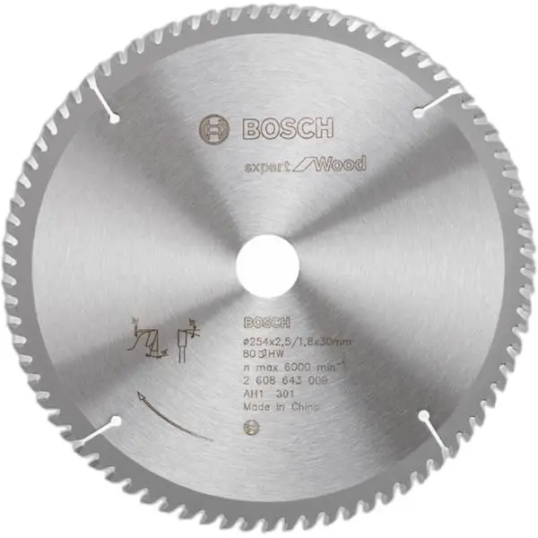 Lưỡi cưa gỗ tròn Bosch 254x30 T60 2608643008
