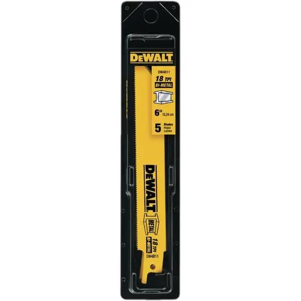 Lưỡi cưa kiếm cho kim loại Dewalt DW4811 6 inch 18TPI