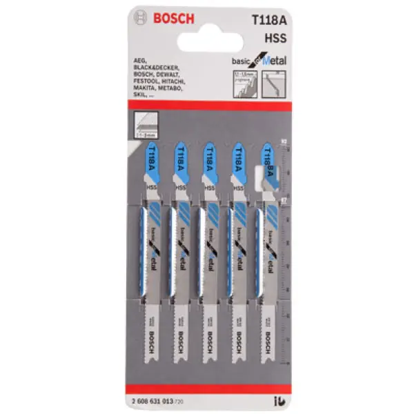 Lưỡi cưa lọng sắt dày Bosch T118A (1.1 - 1, 5mm)