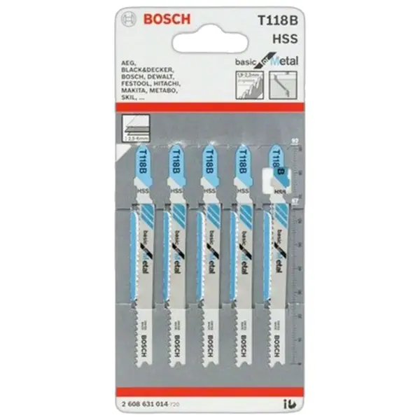 LƯỠI CƯA LỌNG SẮT T118B BOSCH 2608631014 (BỘ 5 LƯỠI)