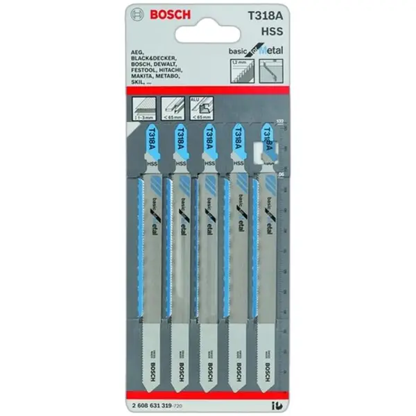 LƯỠI CƯA LỌNG SẮT T318 A BOSCH 2608631319 (BỘ 5 LƯỠI)