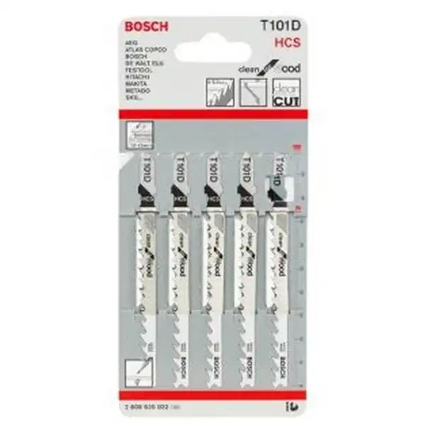 Lưỡi cưa lọng T 101 D - Gỗ (bộ 5 lưỡi) Bosch 2608630032
