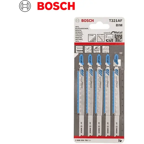 Lưỡi cưa lọng T 318 B - Sắt (bộ 5 lưỡi) Bosch