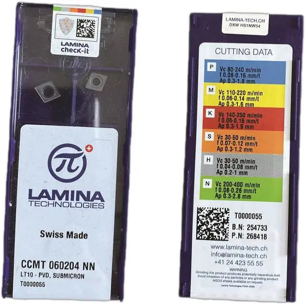 Mảnh tiện CCMT 060204 NN LT 10 Lamina