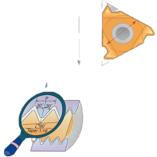 Mảnh Tiện Ren Ngoài Ren Phải Ren Ống Côn NPT 60 Độ CPT
