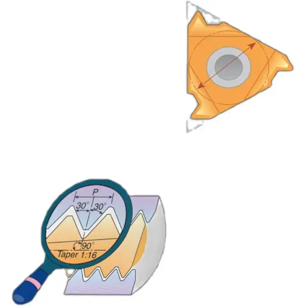 Mảnh Tiện Ren Trong Ren Trái Ren Ống Côn NPT 60 Độ CPT
