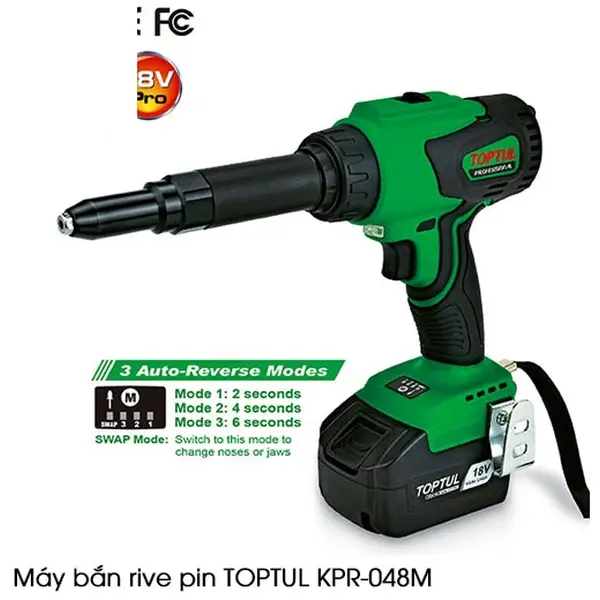 Máy bắn rive pin TOPTUL KPR-048M