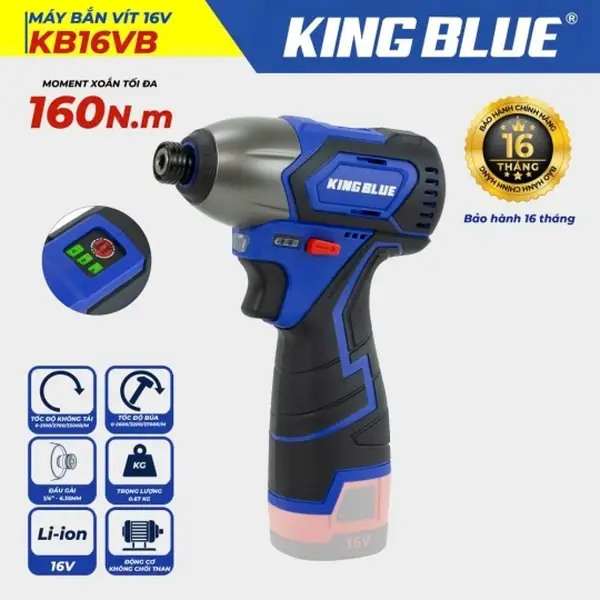 Máy Bắn Vít 16V KB16VB (Giá chưa bao gồm pin, sạc)