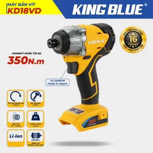 Máy Bắn Vít 18V KD18VD (Giá chưa bao gồm pin, sạc)
