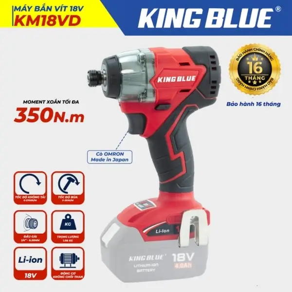 Máy Bắn Vít 18V KM18VD (Giá chưa bao gồm pin, sạc)