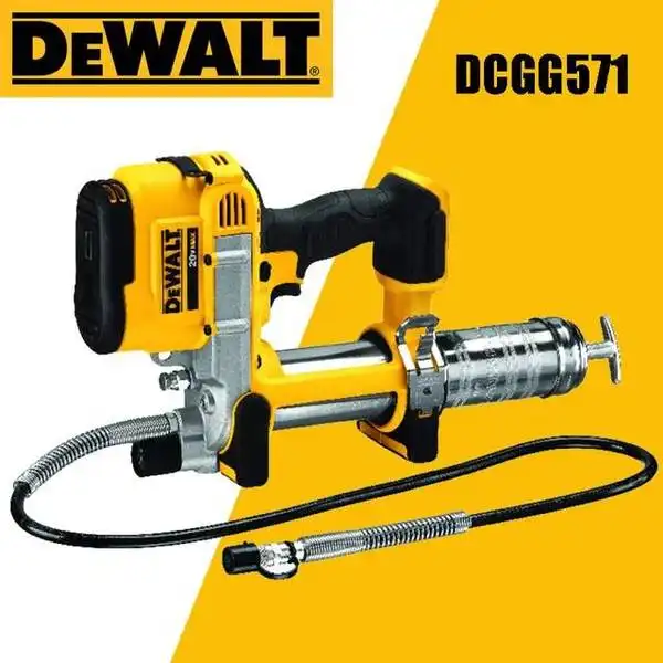 Máy bơm mỡ dùng pin DEWALT DCGG571B Cordless Grease Gun 18V Rechargeable Variable Speed High Voltage 10, 000PSI Fast Electric Butter Machine
