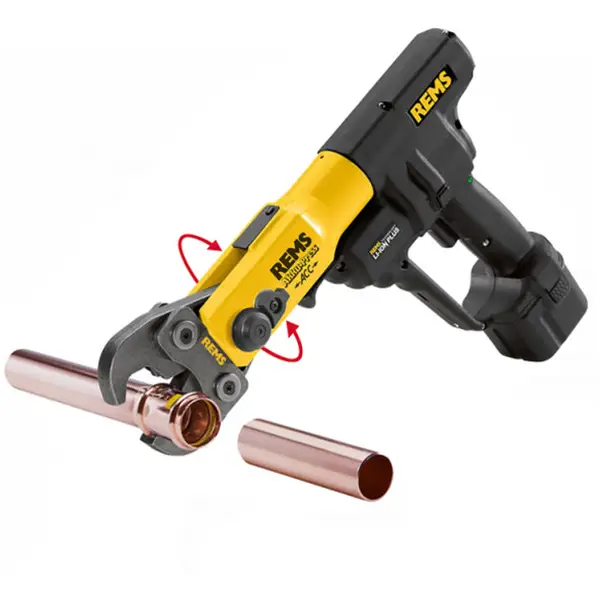 Máy bóp ống bằng thủy lực chạy pin REMS Akku-Press, lực max 32KN