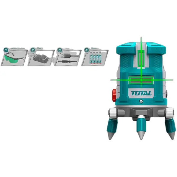 MÁY CÂN MỰC 5 TIA TOTAL TLL305205 (TIA XANH)