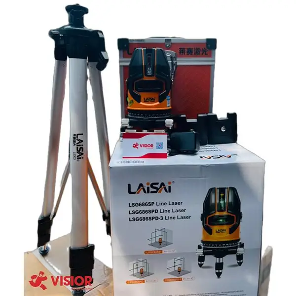 MÁY CÂN MỰC 5 TIA XANH LAISAI LSG686SPD (TẶNG KÈM CHÂN 1m6)