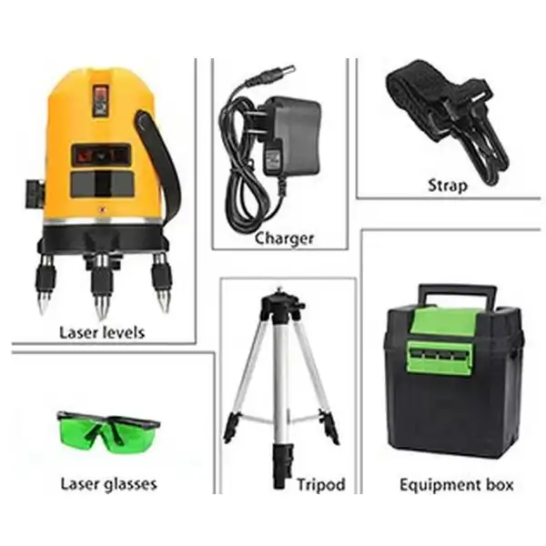 Máy cân mực laser 5 tia màu xanh Laser Liner 4V1H