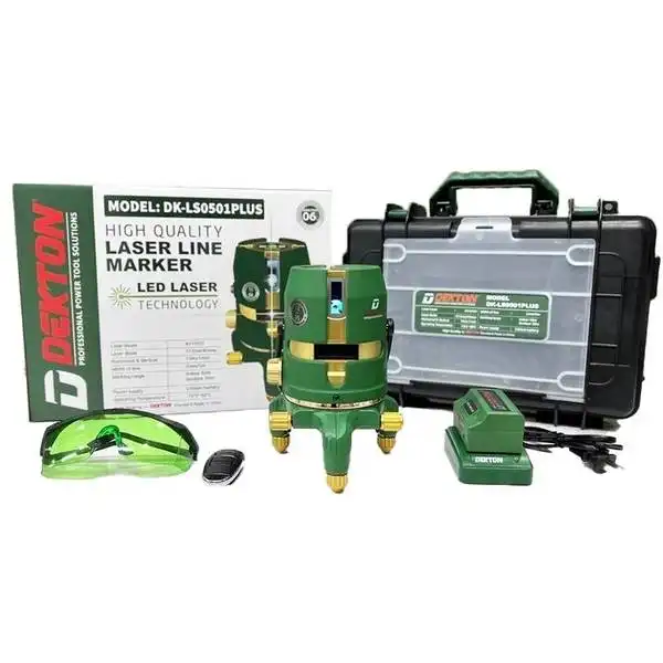 Máy cân mực Lazer 5 tia xanh dùng pin Dekton DK-LS0501PLUS