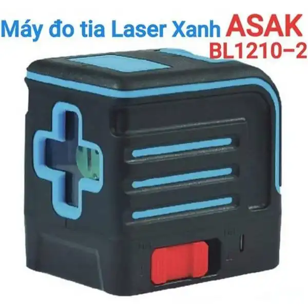 Máy cân mực treo tường 2 tia laser xanh Asak BL1210-2