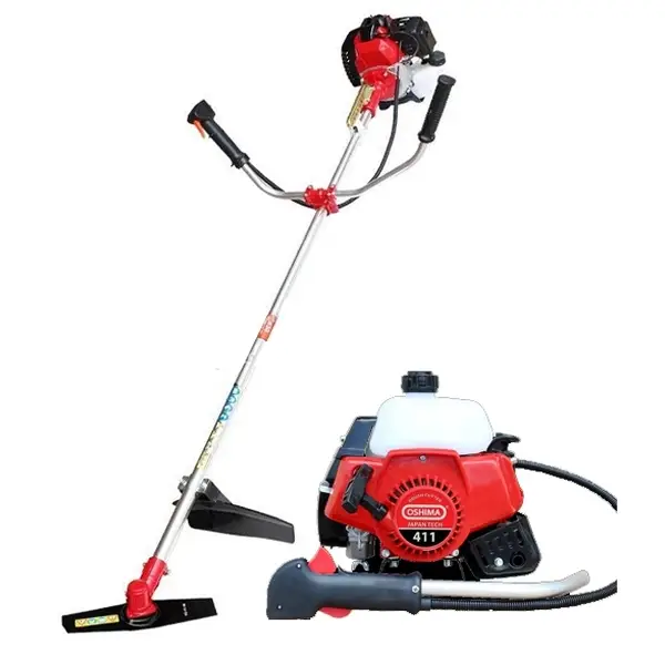 Máy cắt cỏ 2 thì Oshima 411 bạc cần xoay