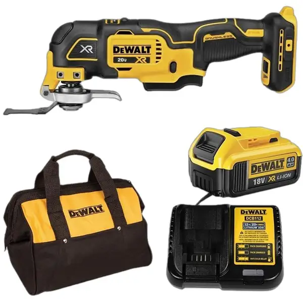 Máy cắt ĐA NĂNG DÙNG PIN 20V DEWALT DCS356M1 - Máy, Sạc, 1pinx4Ah Túi vải