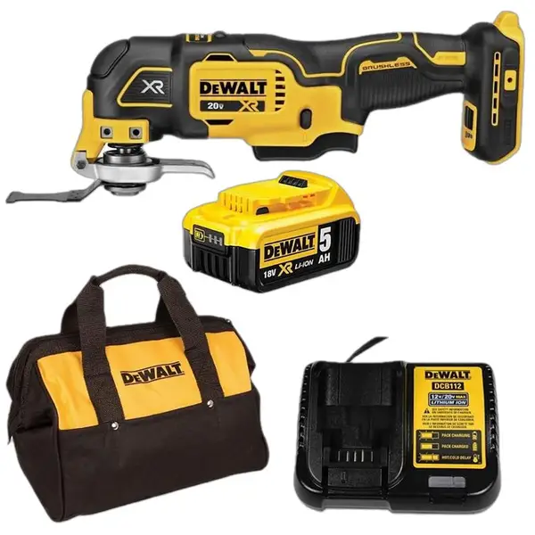 Máy cắt ĐA NĂNG DÙNG PIN 20V DEWALT DCS356P1 - Máy, Sạc, 1pinx5Ah Túi vải