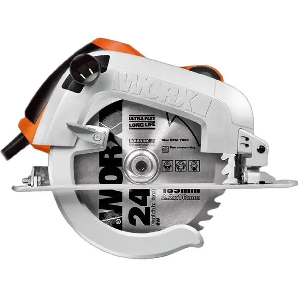 Máy cắt GỖ CÓ TIA LAZER ĐỊNH VỊ ĐƯỜNG CẮT WX445 WORX ORANGE