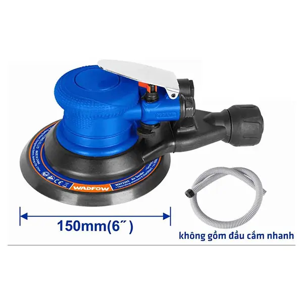 Máy chà nhám tròn dùng khí 150mm Wadfow WAT2505 (không gồm đầu cắm nhanh)