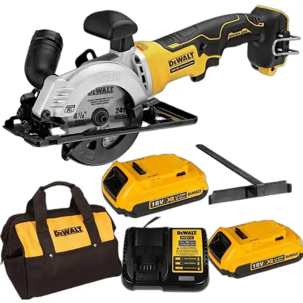 MÁY CƯA ĐĨA DÙNG PIN 18V DEWALT DCS571D2 - Máy, Sạc, 2pinx2Ah Túi vải