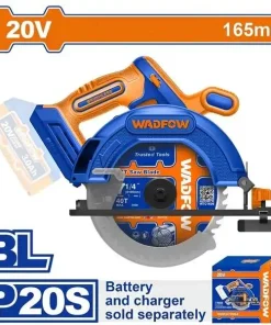Máy cưa đĩa tròn dùng pin 20V-165mm (không kèm pin sạc) WADFOW - WLWP5520