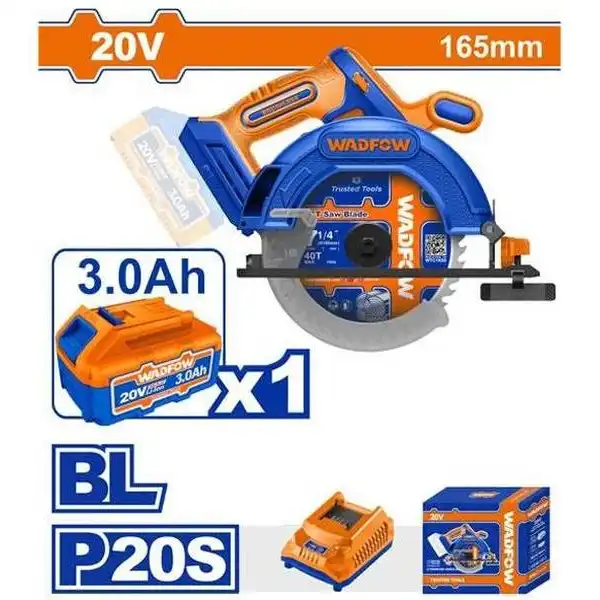 Máy cưa đĩa tròn dùng pin 20V-165mm WADFOW - WLWP5521