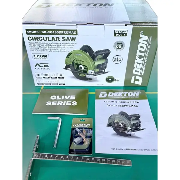 MÁY CƯA GỖ DEKTON - LỐC BẢO VỆ MOTOR BẰNG NHÔM ĐÚC DK-CG185XPROMAX
