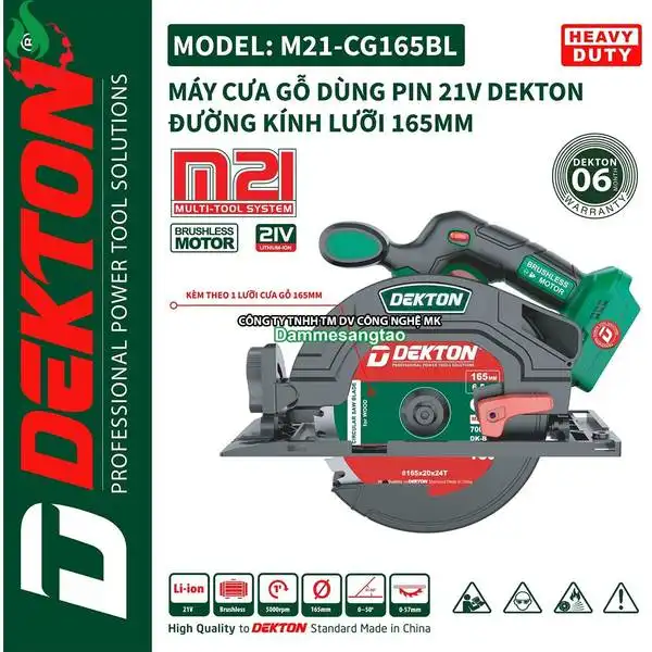 Máy cưa gỗ pin Dekton M21- CG165BL
